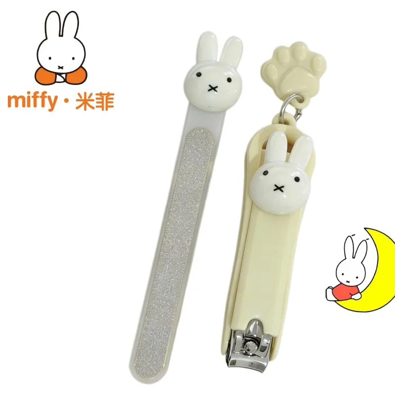 

New Miffy Cute Cartoon Simple Durable and Fashionable Plastic Nail File Nail Scissors Portable High-Looking Nail Clipper Gift