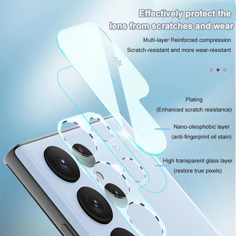 4 piezas protector de lente de cámara de cobertura completa para Samsung S25 S24 S22 S21 S23 Plus Ultra FE, para Samsung S25 Ultra, vidrio templado para cámara 4