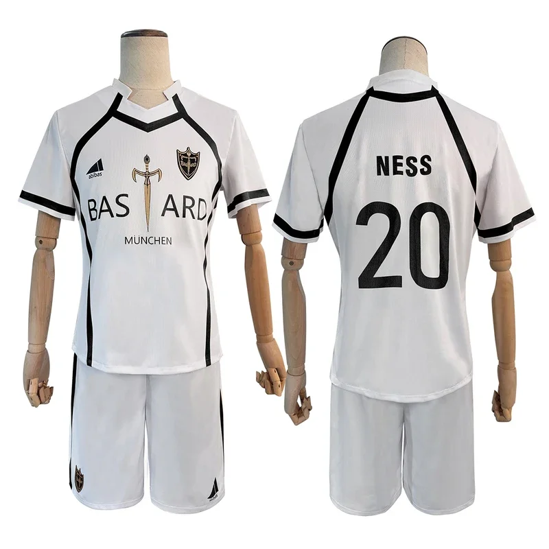 Blue Lock Anime Kaiser NO.11 Ness NO.20 Cosplay Costume Bastard Munchen Embroid Teenager Training Jersey Soccer Uniform