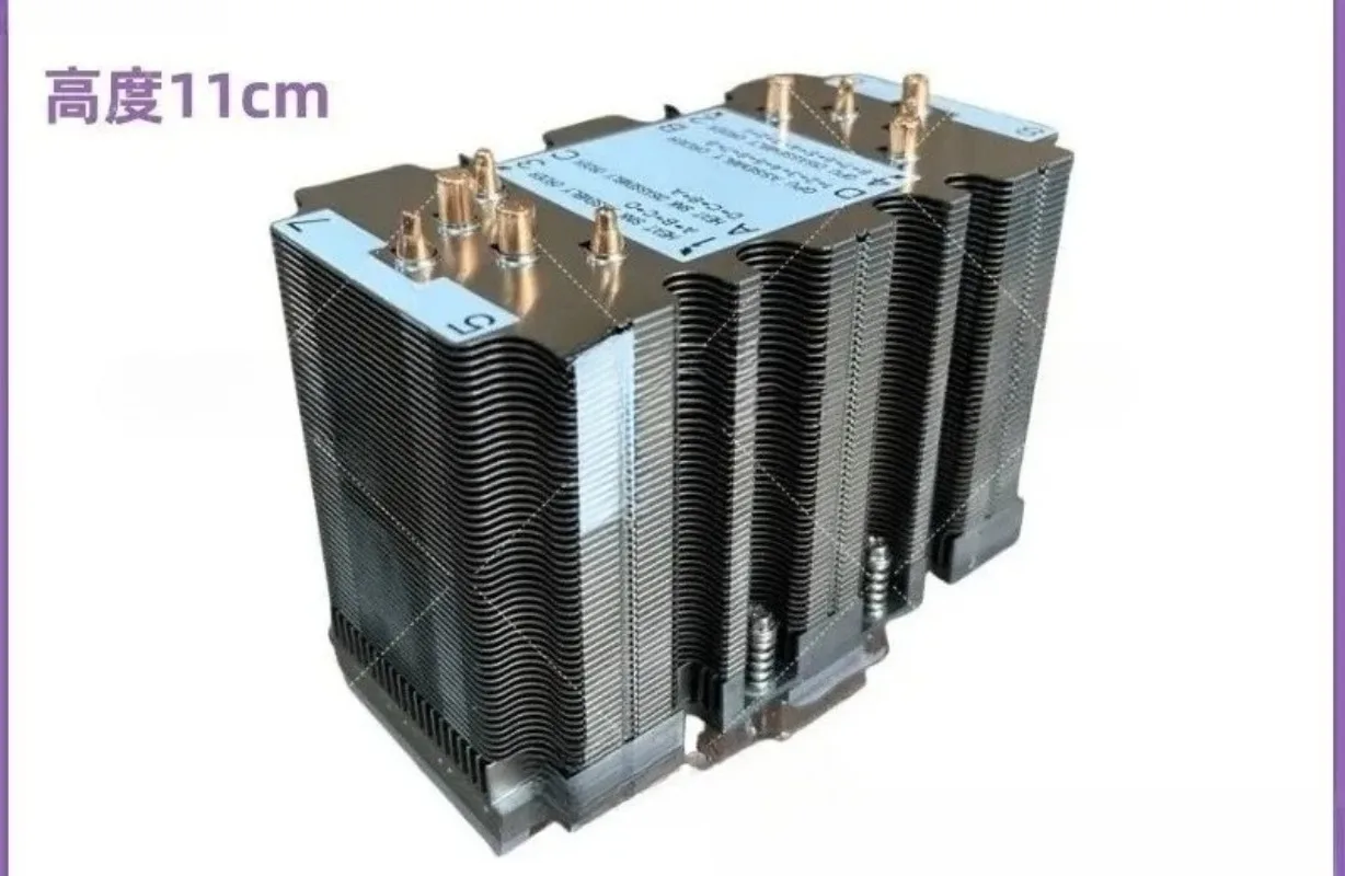 11cm Height GPU Radiator With 10 Copper Tubes Replacement Cooler For V100 P100 Graphics Card