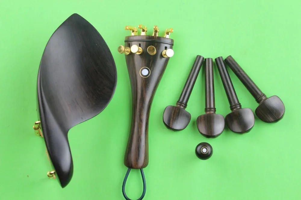 

10 set top undyed Luthier ebony violin parts 4/4, Violin Accessories