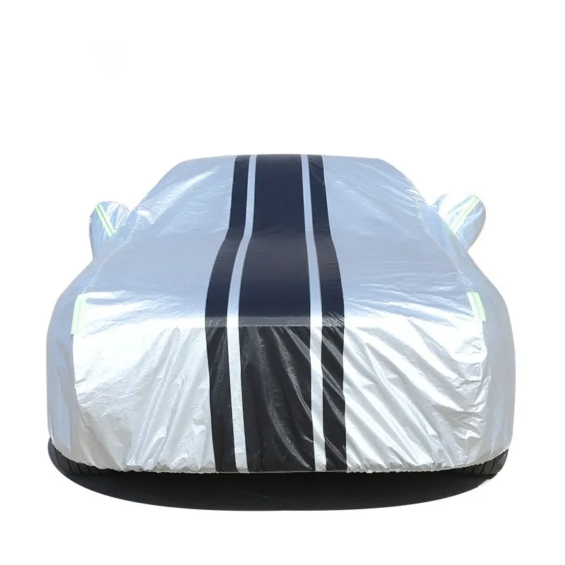 Universal Three-Box Car Full Car Covers Outdoor Waterproof Sun Rain Snow Protection UV Convenient Zipper Design Sunshade Cover