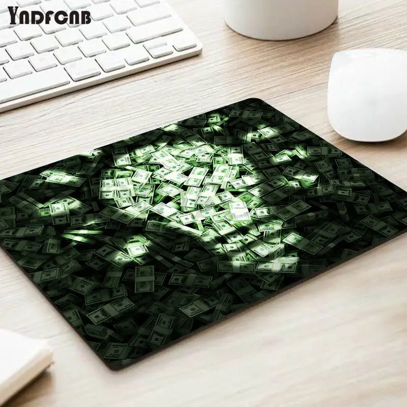 USA Dollar Girl Pad Natural Rubber Gaming Mousepad Desk Mat Size For Game Keyboard Pad For Gamer