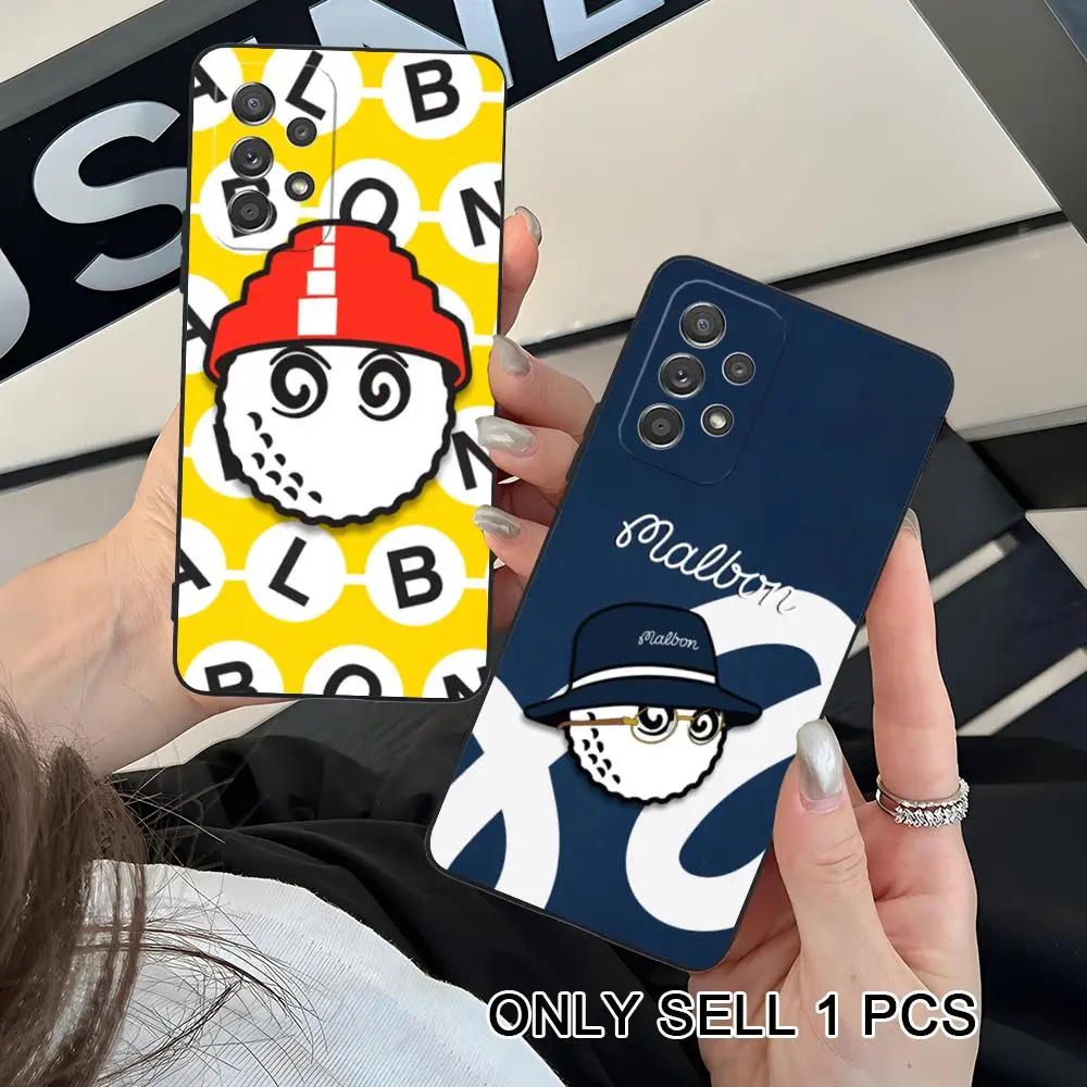 Fashion B-Malbons-D Phone Case for Samsung Galaxy A57 56 55 54 53 52 51 37 36 35 34 33 32 31 5G Soft TPU Shockproof Cover