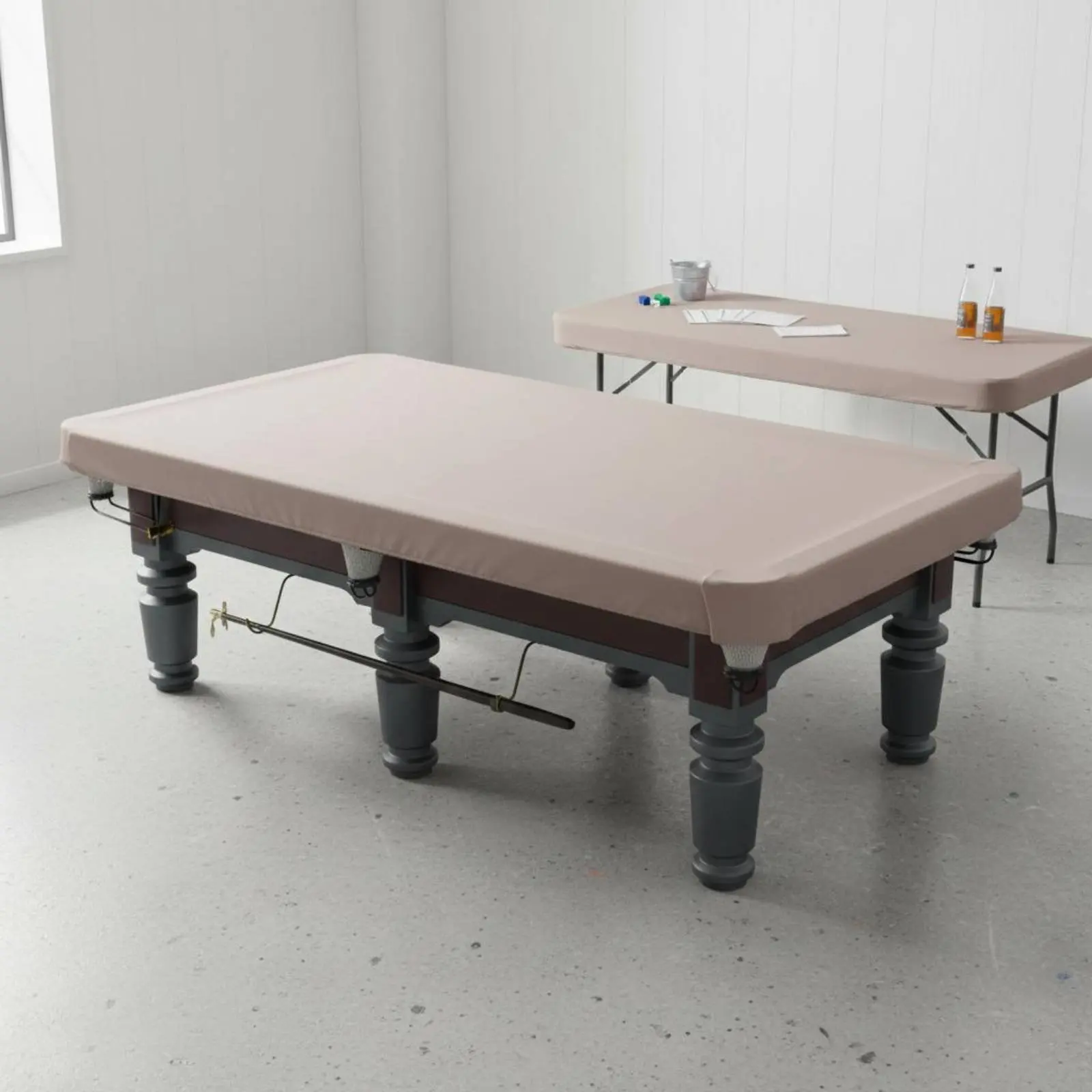 Elastic Bar Table Cover Dustproof 8 Ft Billiard Table Cover Home Decor Easy to Clean Long-Lasting for Exhibition
