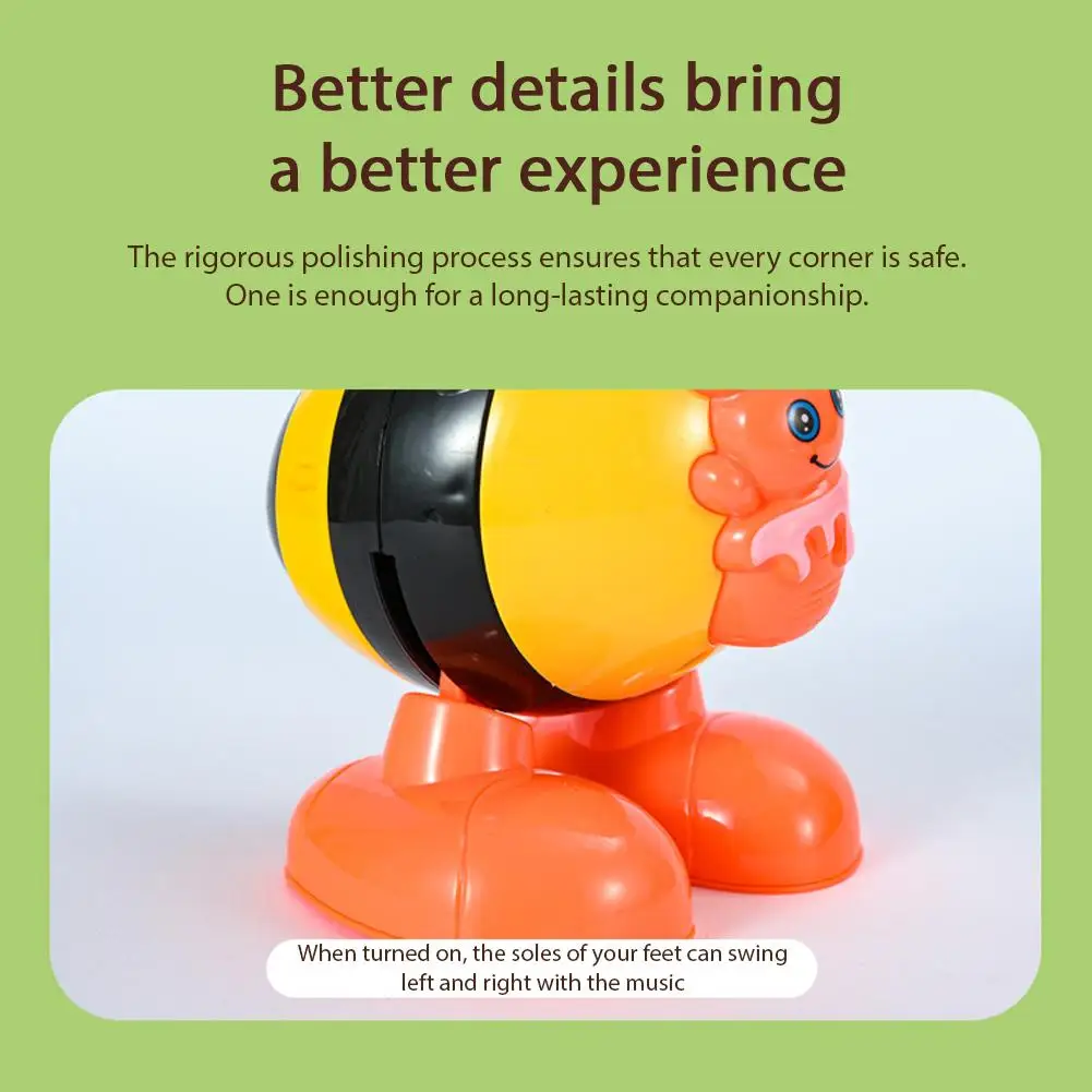 Interactive Musical Bee Toys, Dancing Toy,Musical Bee with Lights,Dancing Bees Toy, Delight Sensory Fun Birthday Gift Desk Decor