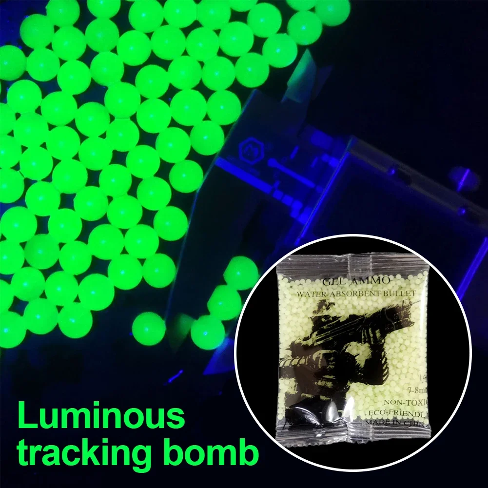 

Glow in The Dark Water Bullet Beads Gel Ammo 7mm-8mm Luminous Refill Ammo Water Beads Ball Gun Ammo Non-Toxic Gel Ball Gun