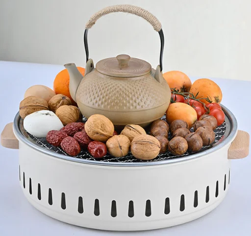 

Новый портативный круглый разделенный гриль для барбекю, бытовой инструмент для барбекю на открытом воздухе, для путешествий, пикника