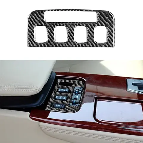 렉서스 GS 2006-2011 좌석 제어판 장식 커버 스티커 데칼 트림, 자동차 인테리어 액세서리, 탄소 섬유