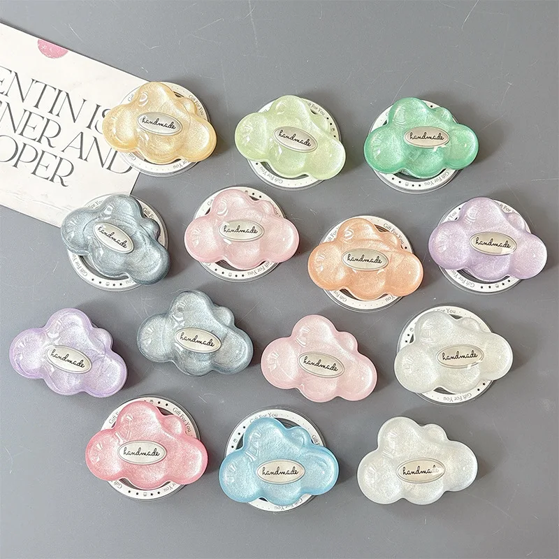 

Блестящий 3D-чехол для телефона с эффектом облака, магнитный держатель, телескопическое кольцо-подставка, клейкая настольная опора, корейский стиль Ins