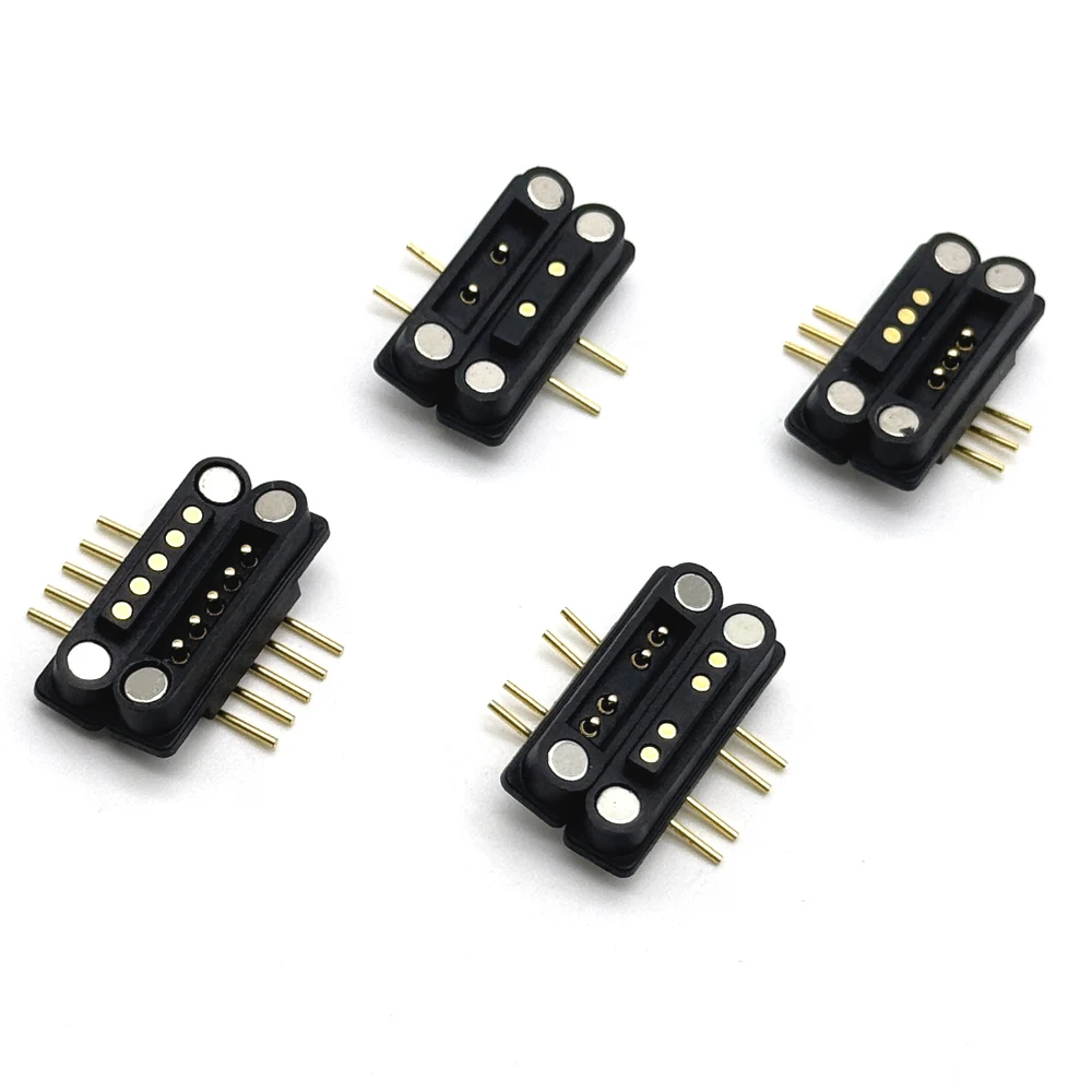 2A DC Magnetic Pogo Pin Connector 2Pin 3Pin 4Pin 5Pin Pogopin Male Female Spring Loaded DC Power Socket Bent Needle