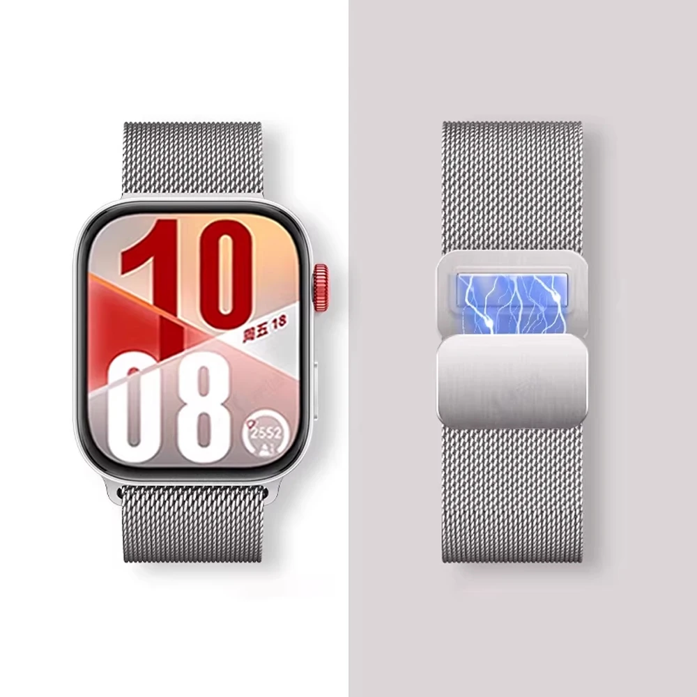 Pulseira Milanesa com Fecho Magnético para HUAWEI Watch Fit 3 / Fit 4 / Fit 4 Pro, Acessório de Reposição para Relógio Inteligente