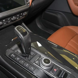 Carbon Fiber for Maserati Levante 2016-2023 Car Film Interior Stickers Center Console Gear Dashboard Air Door Handle Lift Panel