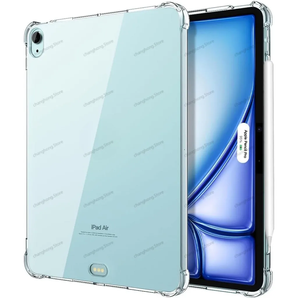 

For iPad Air 11 Inch 2026 Case M4/M3/M2 Air 8 7 6 5th/4th Gen 10.9 Slim TPU Clear Transparent Back Protective Cover