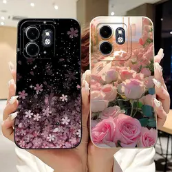 For Infinix Smart 9 2024 Case X6532 Lens Protective Cover Popular Flower Bowknot Soft Silicone Bumper For Infinix Hot 50i Fundas
