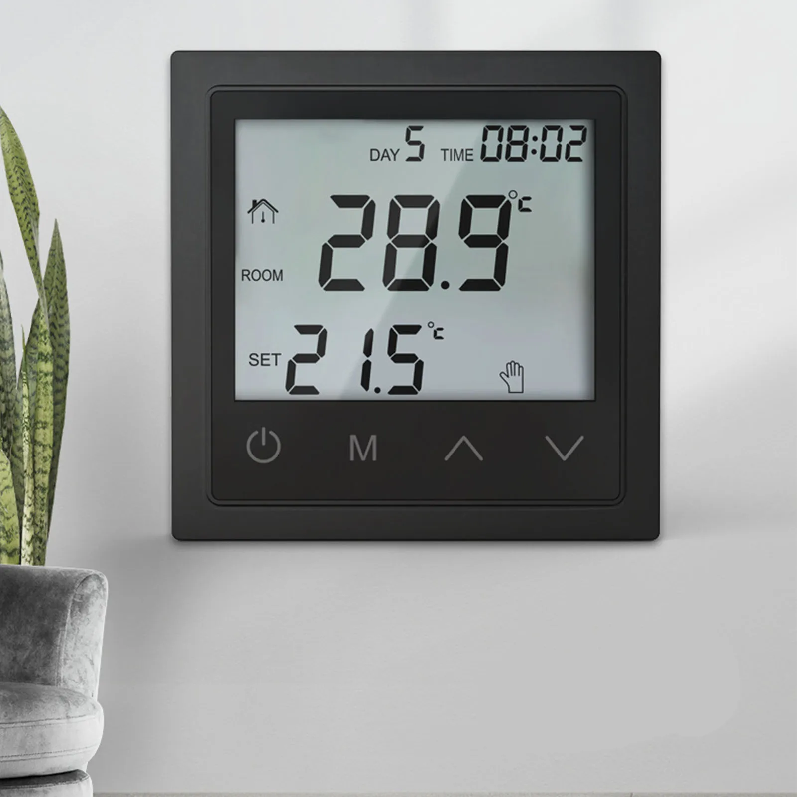 

Контроллер температуры для теплого пола, термостат для системы отопления, светодиодный контроллер температуры для теплого пола, AC85V‑250V 16A