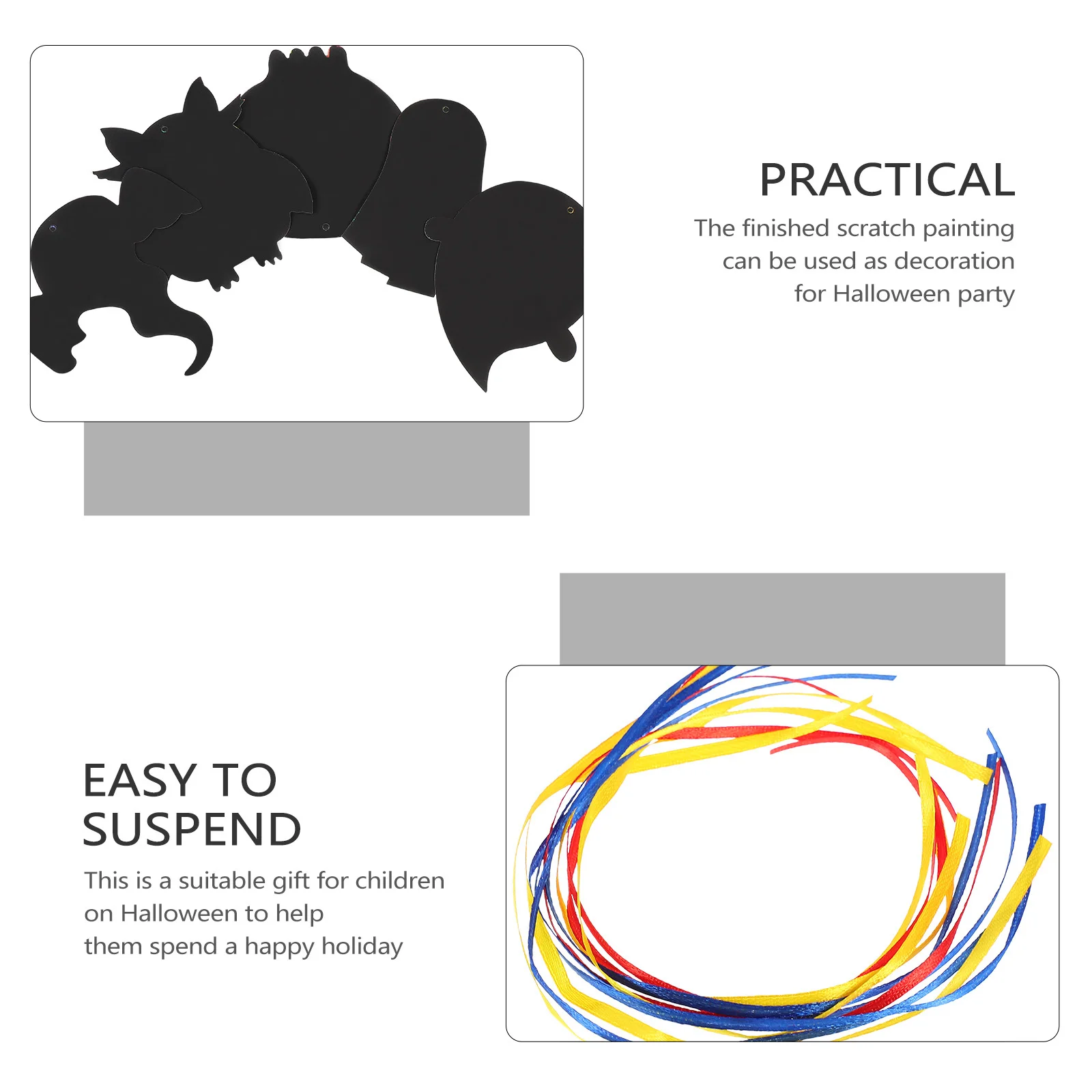 

12Pcs Halloween Scratch Paper Craft Art Kids Playthings Party Supplies Halloween Scratch Paper Children Toys Kids Toy