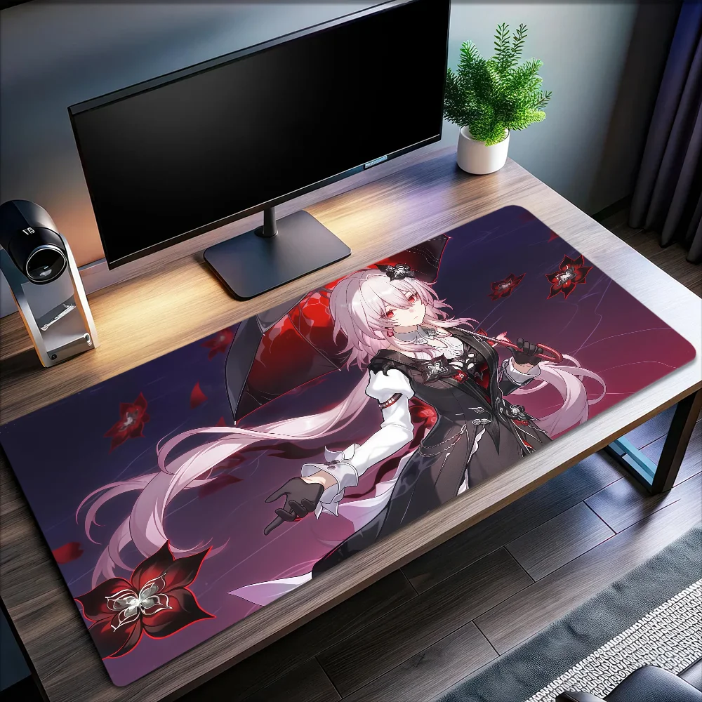 Mouse Pad H-Honkai Gaming Game Office Rail Desk Pads Large For Computer Non-slip Lockedge Star MousePad