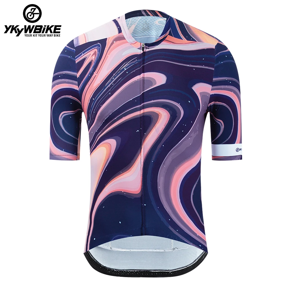 YKYWBIKE Pro Man\'s Cycling Clothes Sport Summer Short Sleeve Bike Shirts Team Race MBT Bicycle Clothing Fashion Cycling Jersey