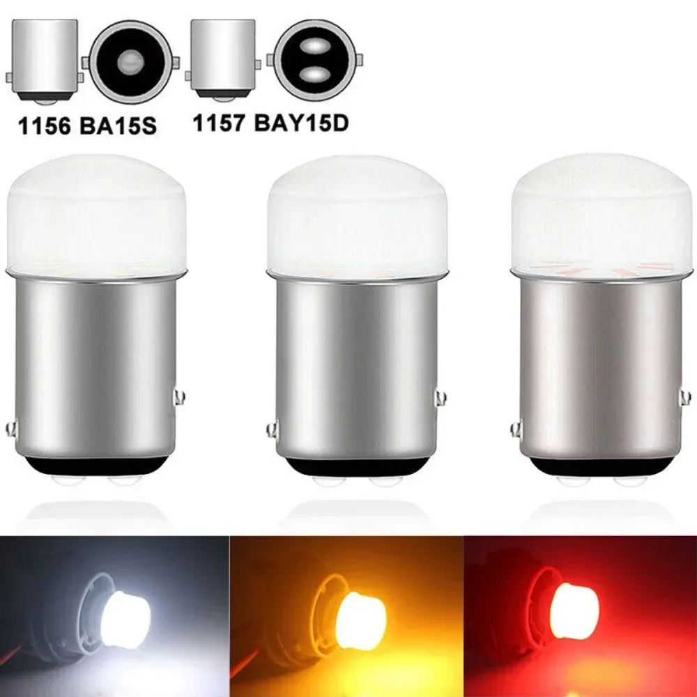 2pcs 1157 BAY15D/1156 BA15S  LED Bulbs Backlight Brake lamp Car Tail Turn Signals White/Yellow/Red