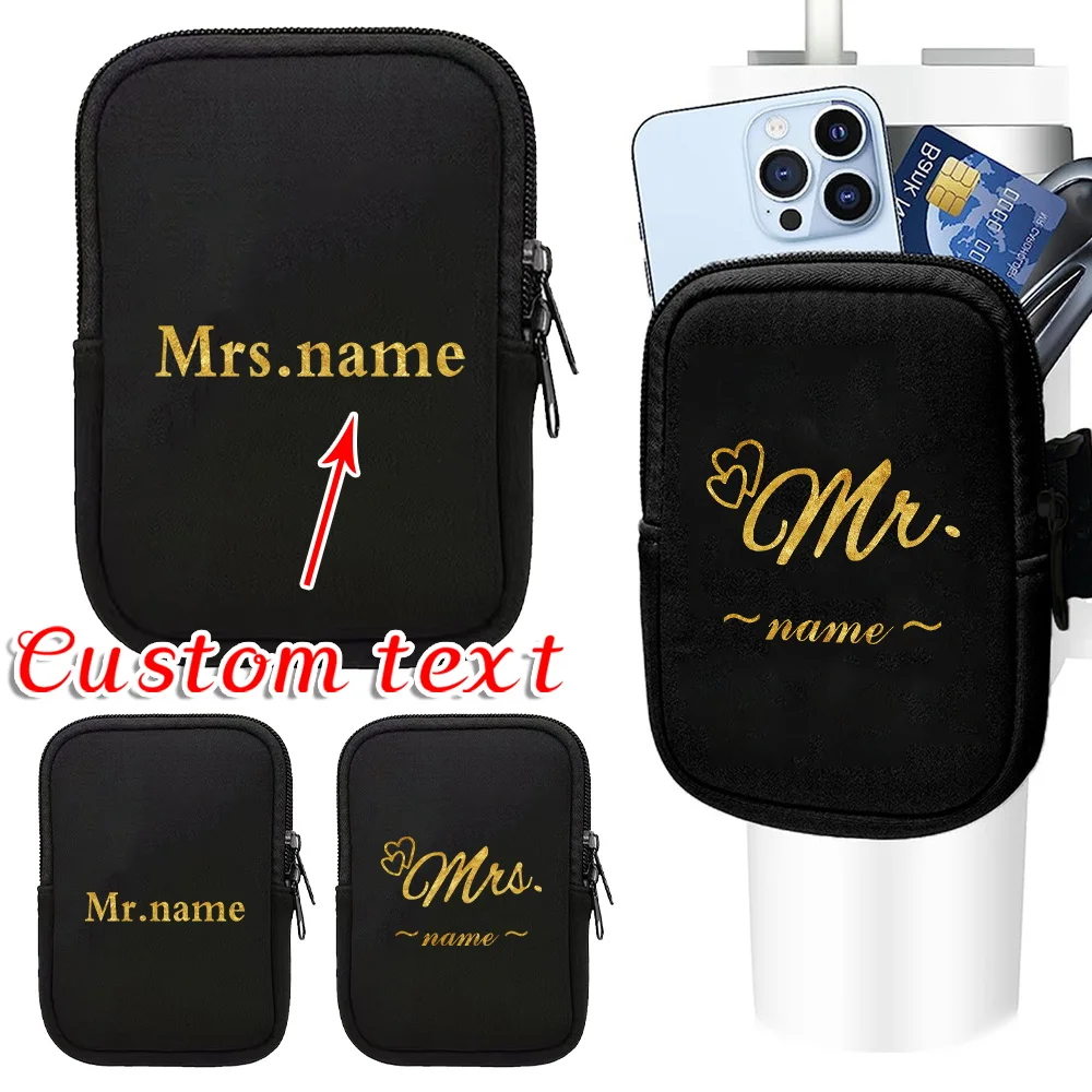 

Custom Name Stanley Cup Water Bottle Bag Multi Functional Water Bottle Bag Fitness Accessories Card Key Wallet Earphone Bag