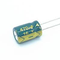 20pcs/lot 470uf16V Low ESR/Impedance high frequency aluminum electrolytic capacitor size 8*12 16V 470uf 20%