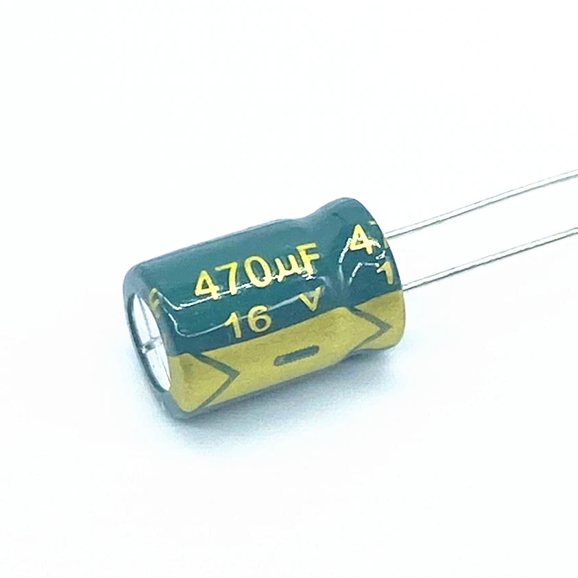 20pcs/lot 470uf16V Low ESR/Impedance high frequency aluminum electrolytic capacitor size 8*12 16V 470uf 20%