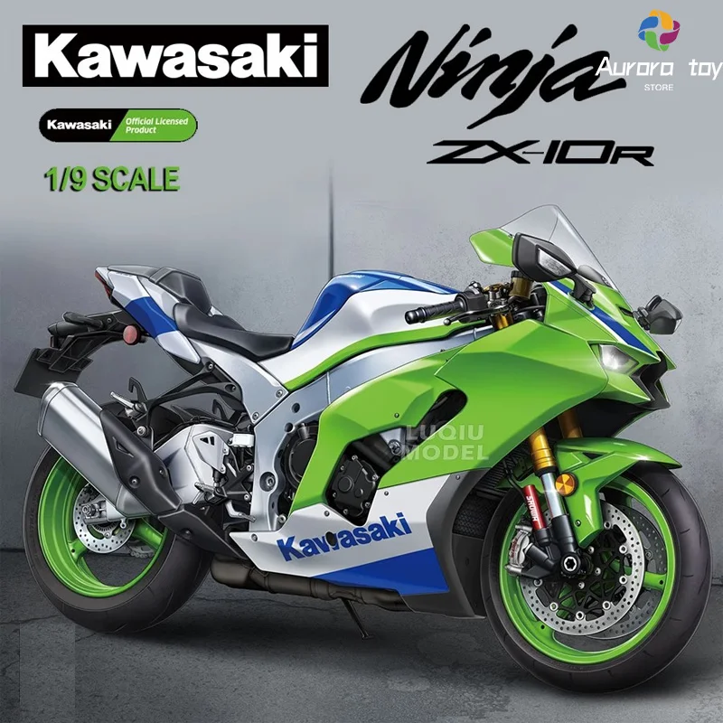 MENG – moto Kawasaki Ninja ZX-10R à assembler, modèle MT-007, figurine à assembler non colorée, cadeau d'anniversaire à collectionner personnalisé, 1/9