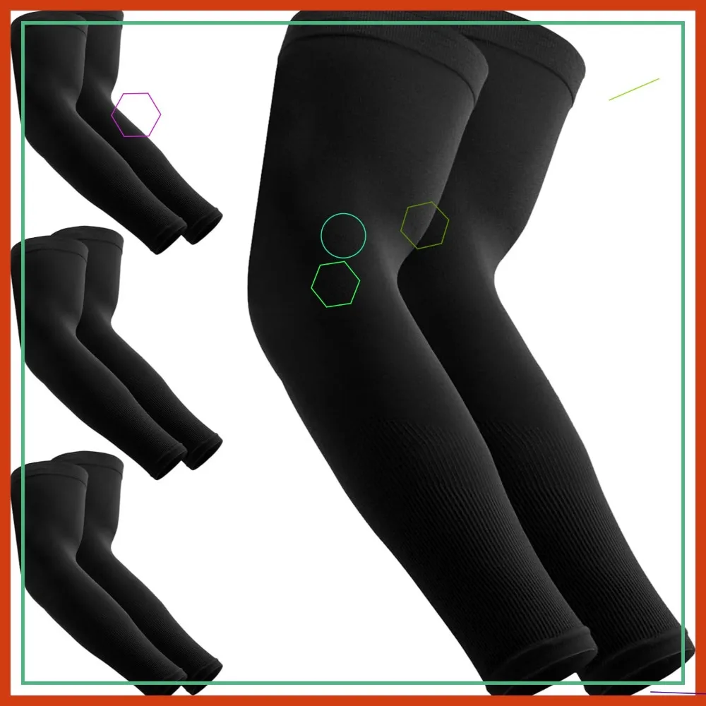 UV Sun Protection Arm Sleeves for Men Women, Cooling Compression Sports Sleeves for Volleyball Basketball