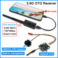 EWRF New UVC OTG Receiver For Android Mobile Phone and 5.8g 1000mW VTX Transmitter with 2.0mm Starlight  CMOS 1000TVL FPV Camera