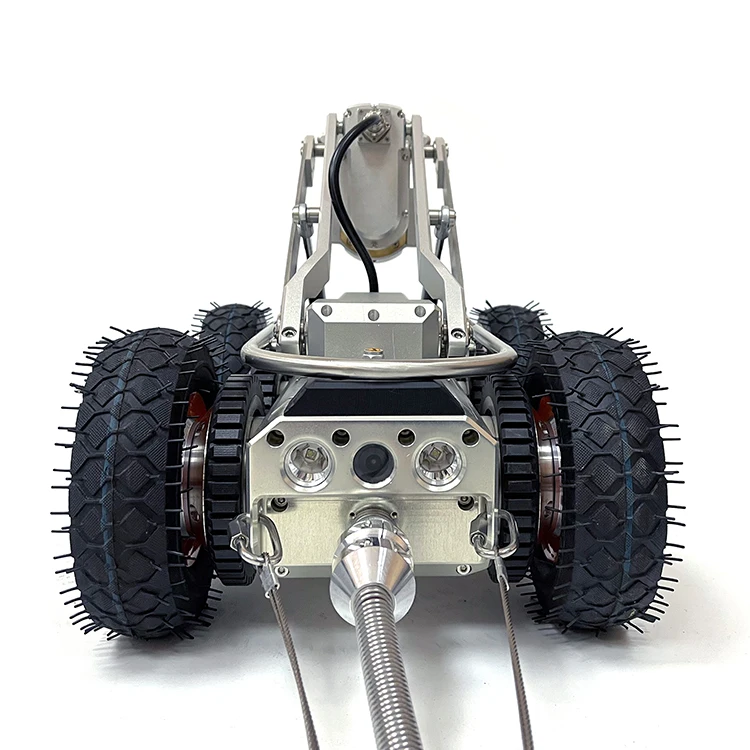 Elektrische Hebe 200M Automatische Kabel Trommel Abfluss Kanalisation Rohr Inspektion Raupen Roboter Mit PTZ Kamera