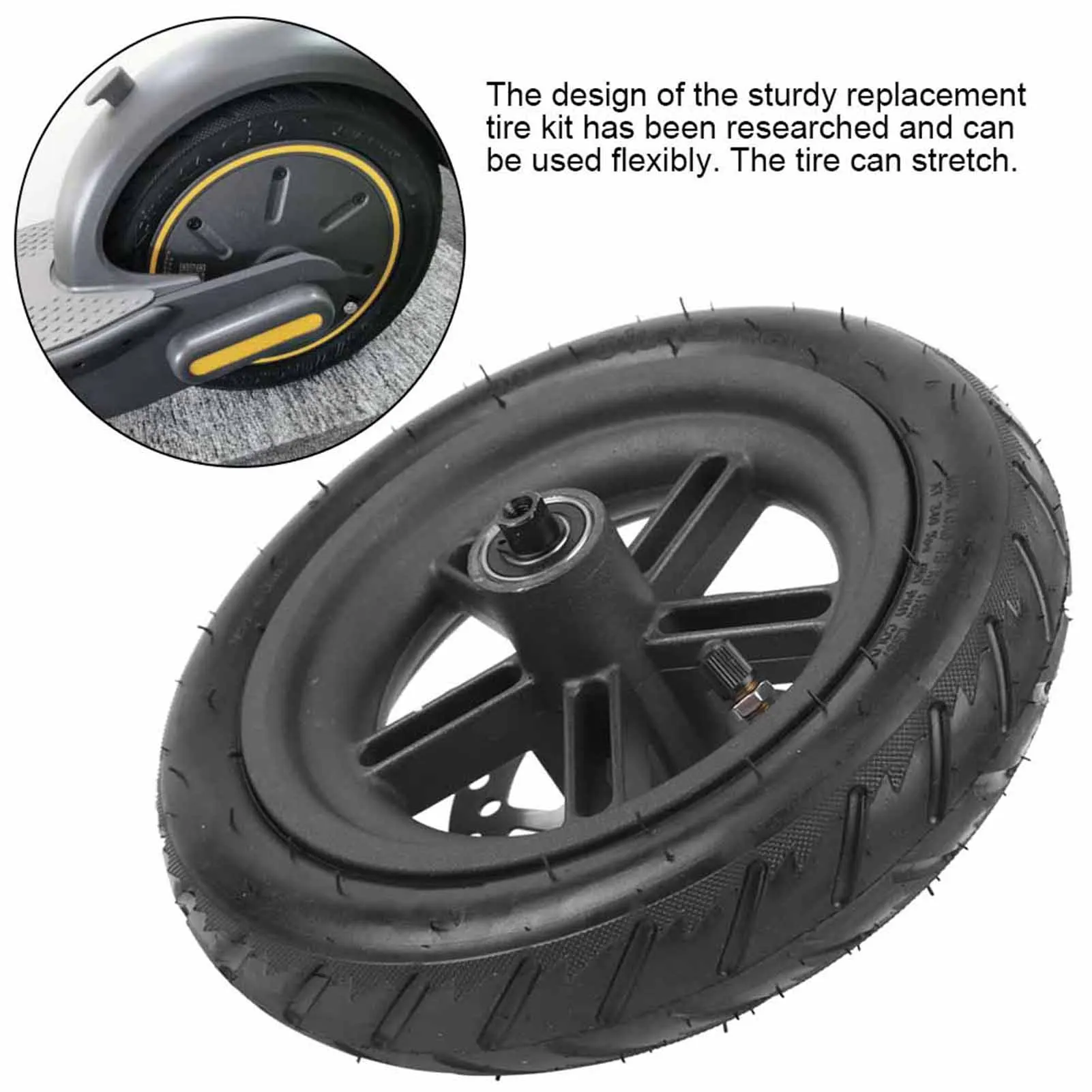 Inflatable Rear Wheel and 120 Disc Brake Accessory for XIAOMI PRO Electric Scooter