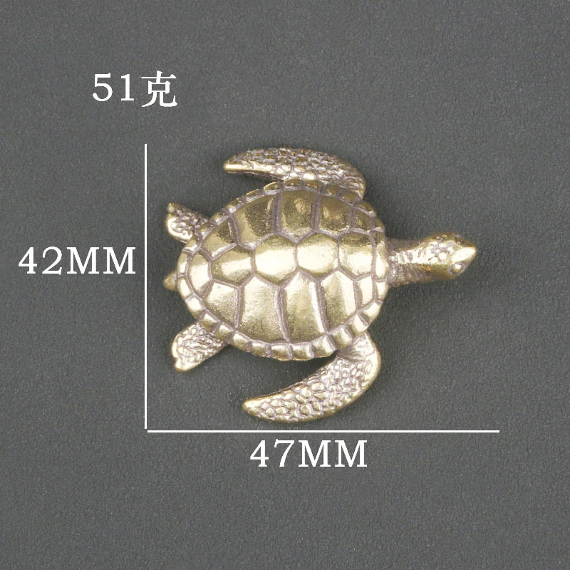 Brass Sea Desktop Ornament, Turtle Sculpture Craft, Creative Tea Pet Decoration, Old Bronze Ware Wholesale