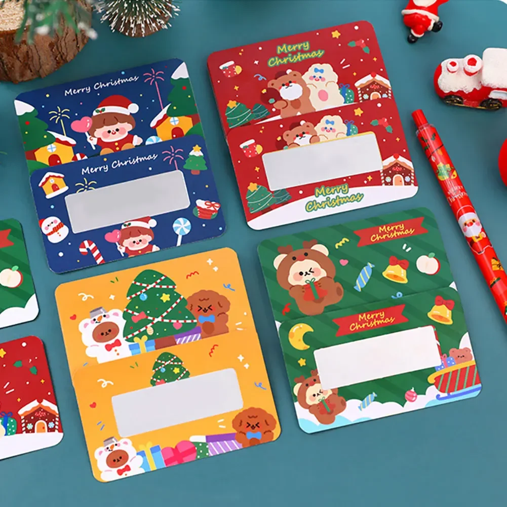 20 قطعة خدش القسائم عيد الميلاد مكافأة هدية الحب كوبونات DIY بها بنفسك عيد الميلاد Lunchbox ملاحظات مهرجان تذاكر الحب ملاحظة أرواق لعب #6