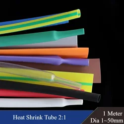 5/10 Meter Dia 1 2 3 4 5 6 7 8 9 10 12 14 16 20 25 30 40 50 mm Heat Shrink Tube 2:1 Polyolefin Thermal Cable Sleeve Insulated