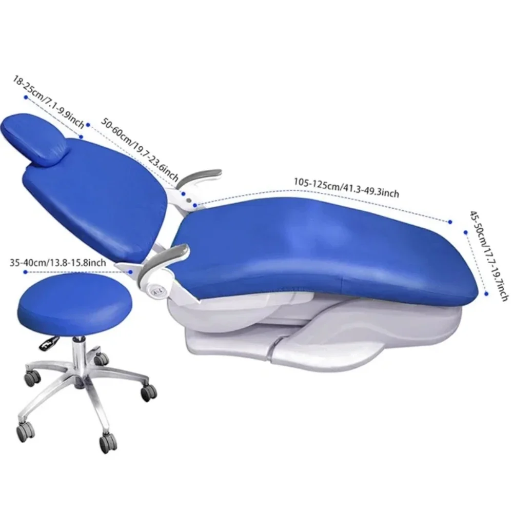 Pokrowiec na krzesło dentystyczne PU skóra 4 sztuk/zestaw fotelik dentystyczny elastyczny wodoodporny ochraniacz ochronny sprzęt dentystyczny
