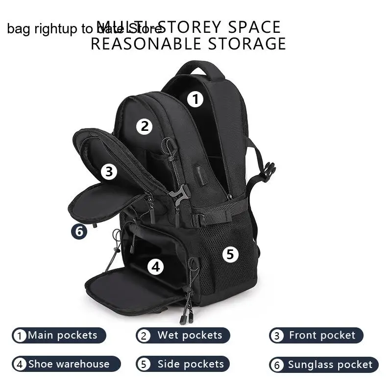 Simple Commuting Leisure Large Capacity Hiking European and American Outdoor Luggage Bags Backpacks for Men