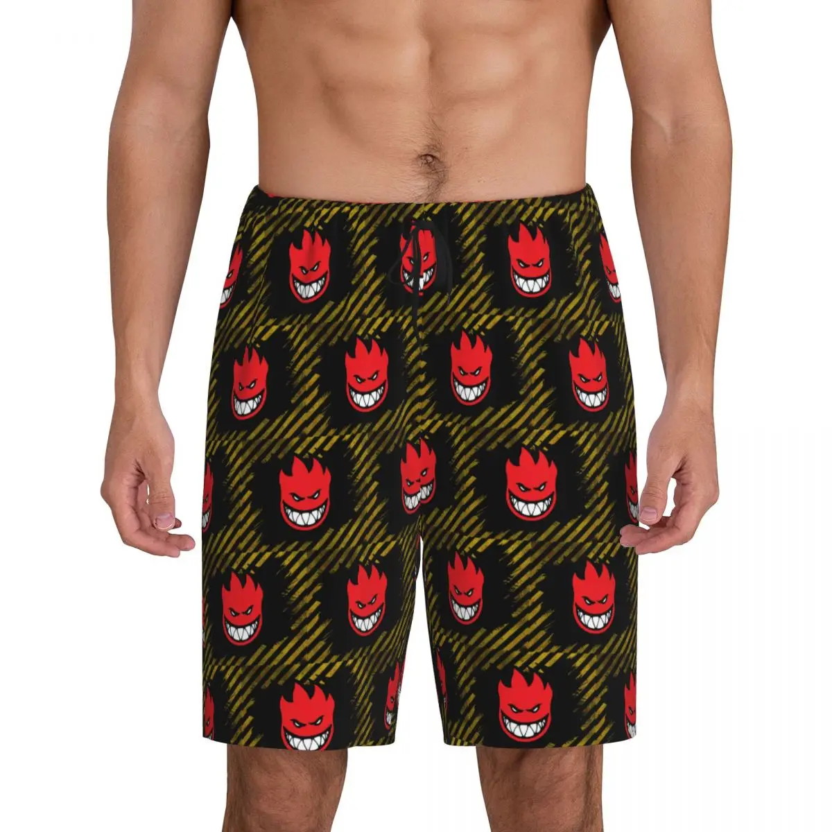 

Custom Spitfire Skate Short Pajama Pants Men Sleepwear Sleep Lounge Bottom Shorts Sleeping Pants