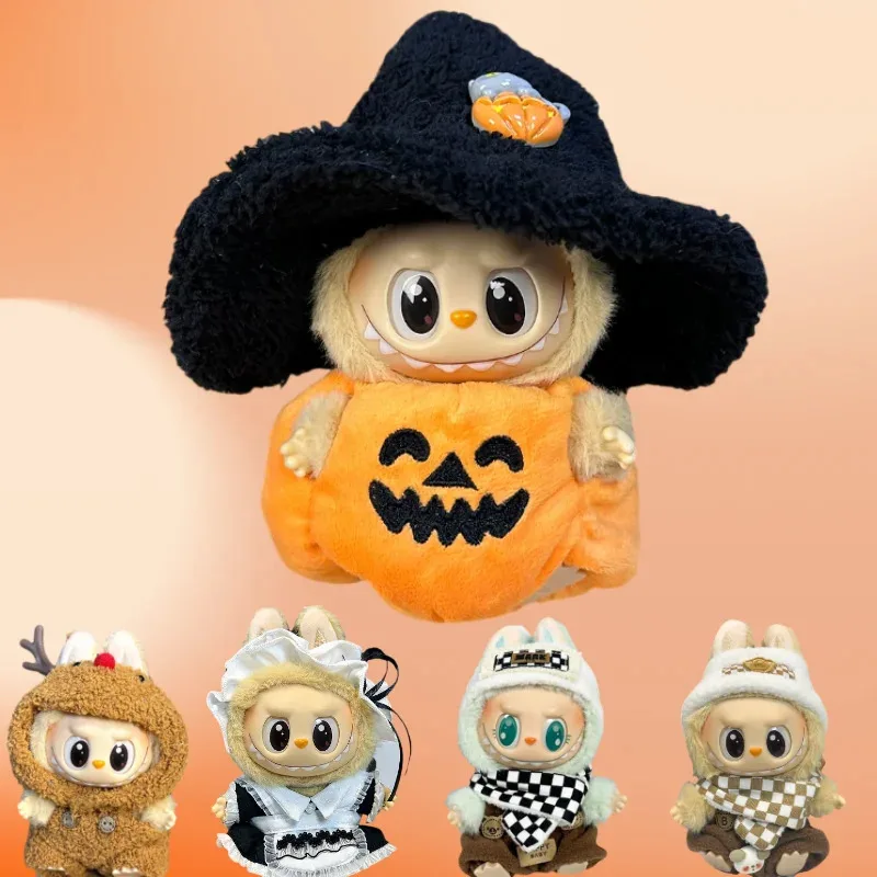 

Мини-плюшевая кукла, одежда, аксессуары для Kulomi Mario Labubu V1 V2, куклы-идолы, пчелы, динозавр, макарон, кролик, одежда, подарок