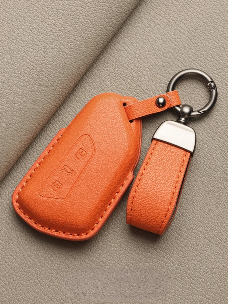 Suitable For Volkswagen Golf ID 4X ID 4 CROZZ ID 6X ID 6 CROZZ ID 3 Goat Skin Leather Car Remote Key Case Cover