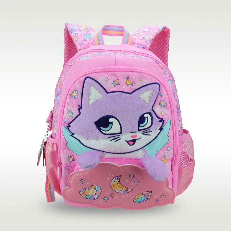 Australia smiggle original children's schoolbag girls Pink Fox shoulder backpack Kawaii 3-7 year modeling bags 14 inch