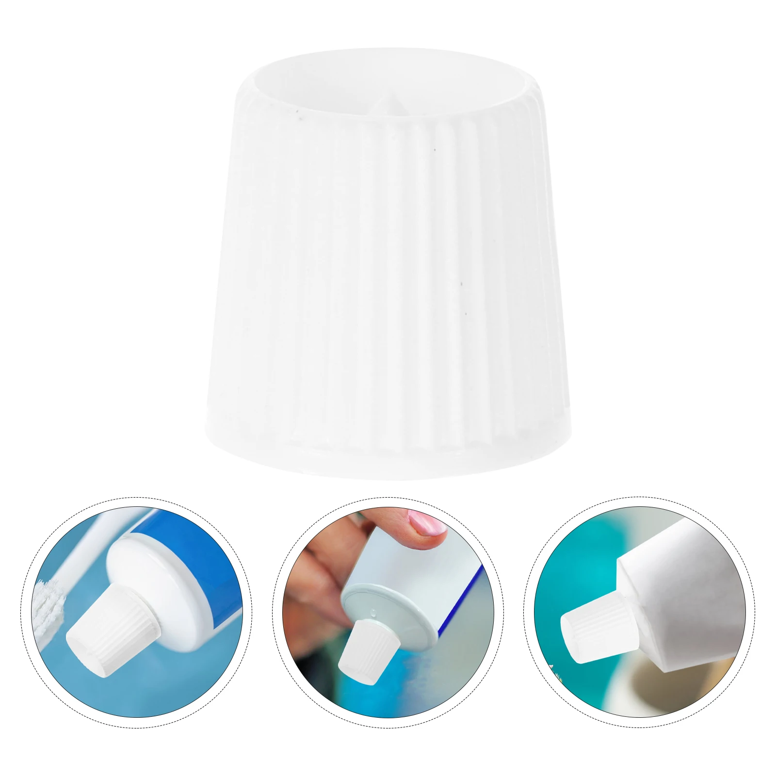 

50pcs Plastic Toothpaste Caps Self-Closing Travel Cover No Mess Lid For Toothpaste Tube Squeeze Bottles Lip Gloss Squeezer