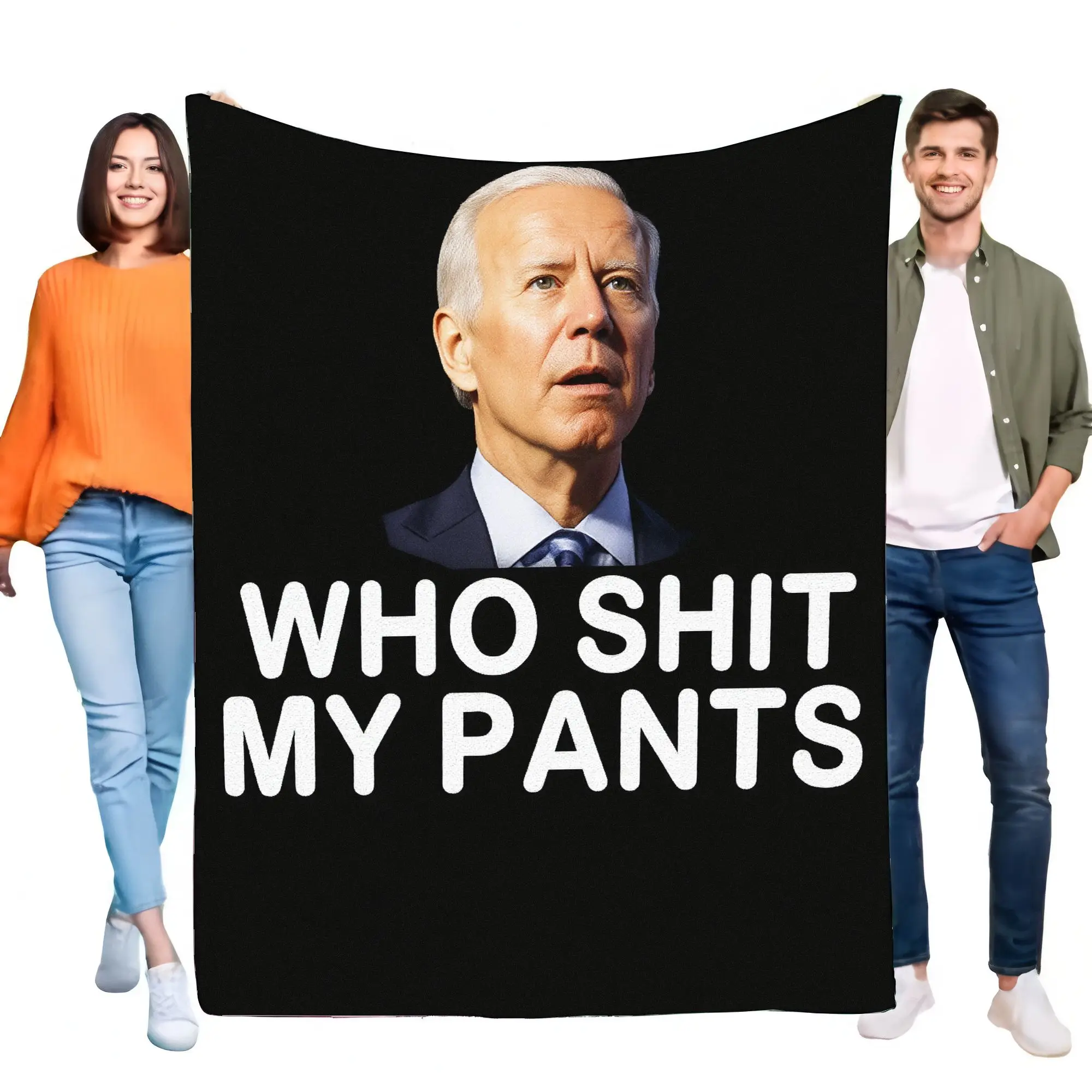 Divertida manta que Mierda Mis Pantalones, acogedora y suave para adultos y niños, perfecta para decoración del hogar, festivales, cumpleaños, regalo único I