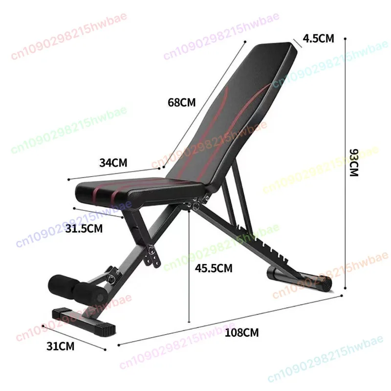 

Folding dumbbell stool Supine board Household dumbbell stool Supine sit-up aid Abdominal device