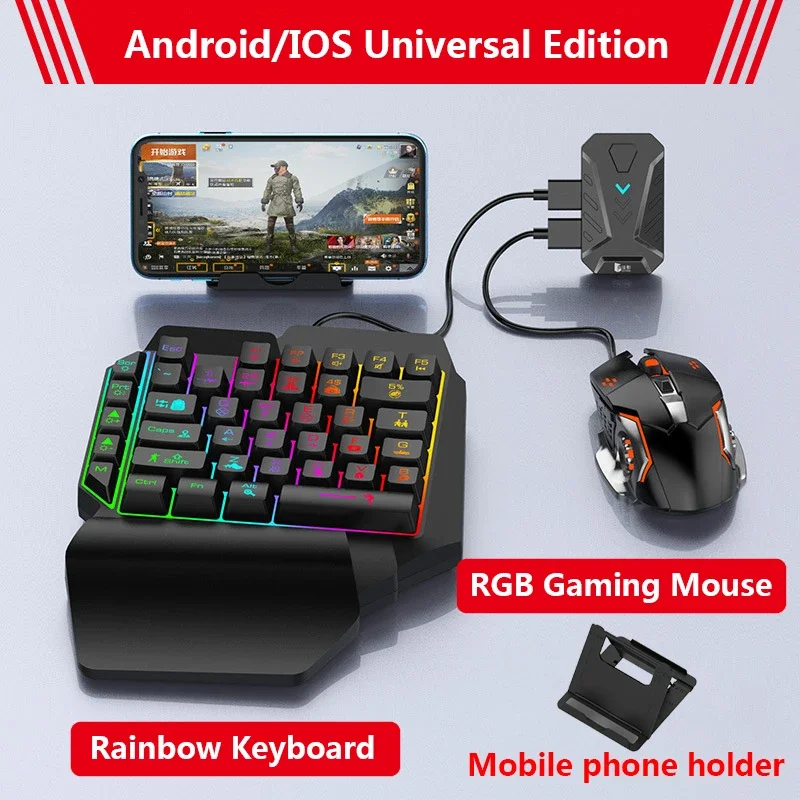 Imagem -04 - Pubg-controlador Portátil Móvel Gamepad Conversor de Teclado e Mouse Suporte para Telefone Periféricos Móveis Android Ios Ipad