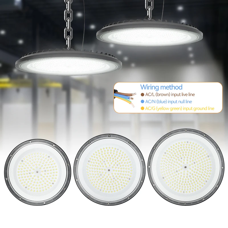 LED الإضاءة الصناعية 100 واط 200 واط IP65 مقاوم للماء لامبارا 100-265 فولت المرآب الصالة الرياضية مصنع مستودع أضواء عالية الخليج