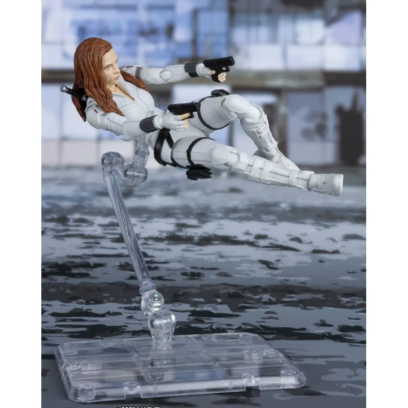 

Anime Action Model Black Widow Snowsuit Figure Bandai Genuine Marvel Toys Movable Finish Product Collectible Model Kids Gifts