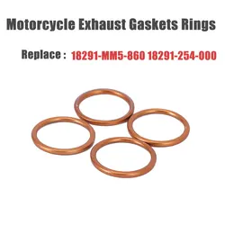 4/8x Exhaust Pipe Header Gasket Muffler Seal O-Ring Honda CB700 CB750 CB900 CB1000C CB1100F Replace 8291-MM5-860 18291-254-000