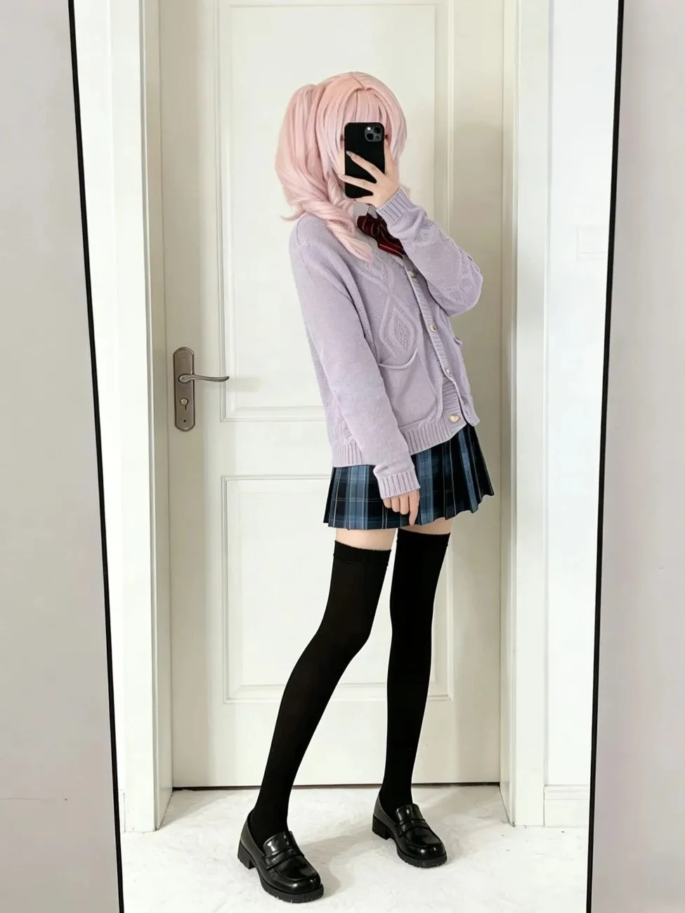 World Plan PJSK Xiangshan Ruiyi Cosplay Knitted Sweater Layering School Uniform JK Skirt Set Spring 2026 Ladies Fashion