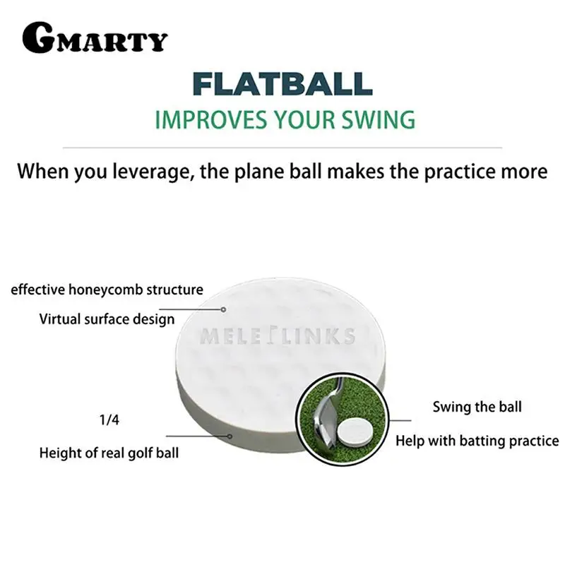 1pc Golf Swing Trainer Flat Light Golf Practice Balls Indoor Outdoor Golf Trainning Aids Drop Shipping Portable Flat Golf Balls